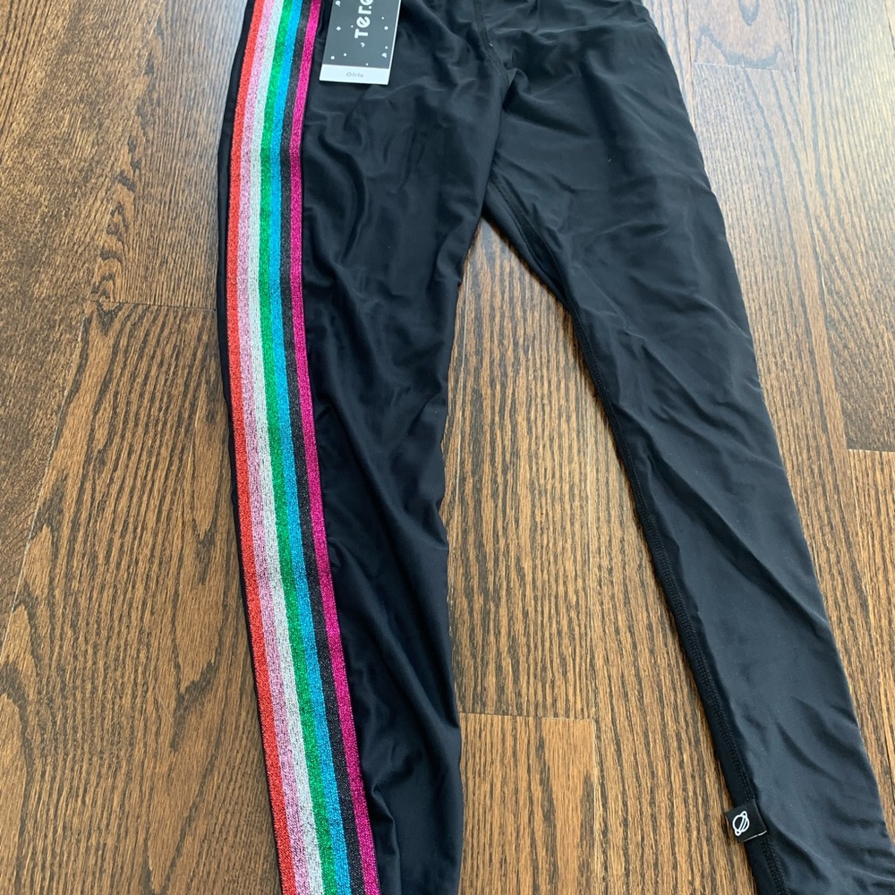 BNWT Terez brand leggings girls size medium ( 10/12)